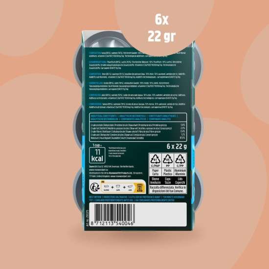 Rosewood Gobelets Délices Tuna & Chicken - Soft Cat Snacks, Natural Ingredients, Omega-3 & Omega-6, No Salt & Sugar, No Artificial Additives, 6 x 22 g Rosewood Gobelets Délices Tuna & Chicken - Soft Cat Snacks, Natural Ingredients, Omega-3 & Omega-6, No Salt & Sugar, No Artificial Additives, 6 x 22 g