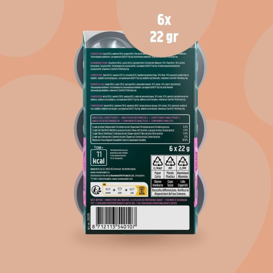 Rosewood Gobelets Délices Tuna & Chicken - Soft Cat Snacks, Natural Ingredients, Omega-3 & Omega-6, No Salt & Sugar, No Artificial Additives, 6 x 22 g Rosewood Gobelets Délices Tuna & Chicken - Soft Cat Snacks, Natural Ingredients, Omega-3 & Omega-6, No Salt & Sugar, No Artificial Additives, 6 x 22 g