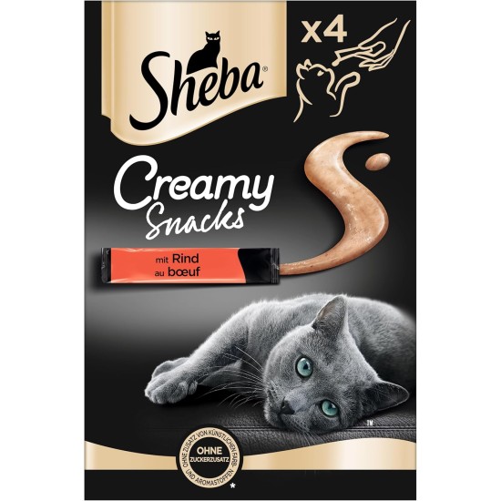 Sheba Creamy Snacks bag with salmon MSC, 11 x 4 x 12 g Sheba Creamy Snacks bag with salmon MSC, 11 x 4 x 12 g