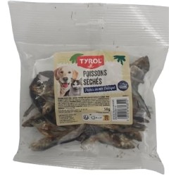 Tyrol | Sprat Dried Fish Pack | Cat & Dog Food | Treats for Dogs and Cats Rich in Protein | Natural Food | Baltic Sea Fishing | 50g | European