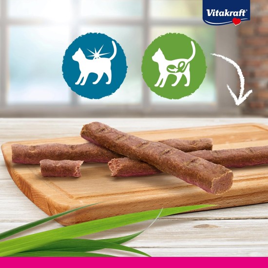 Vitakraft Cat Stick Classic, Cat Treat, Meaty Stick, with Poultry and Liver, Storage Size, No Added Sugar (10 x 36 g) Vitakraft Cat Stick Classic, Cat Treat, Meaty Stick, with Poultry and Liver, Storage Size, No Added Sugar (10 x 36 g)