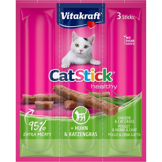 Vitakraft Cat Stick Classic, Cat Treat, Meaty Stick, with Poultry and Liver, Storage Size, No Added Sugar (10 x 36 g) Vitakraft Cat Stick Classic, Cat Treat, Meaty Stick, with Poultry and Liver, Storage Size, No Added Sugar (10 x 36 g)