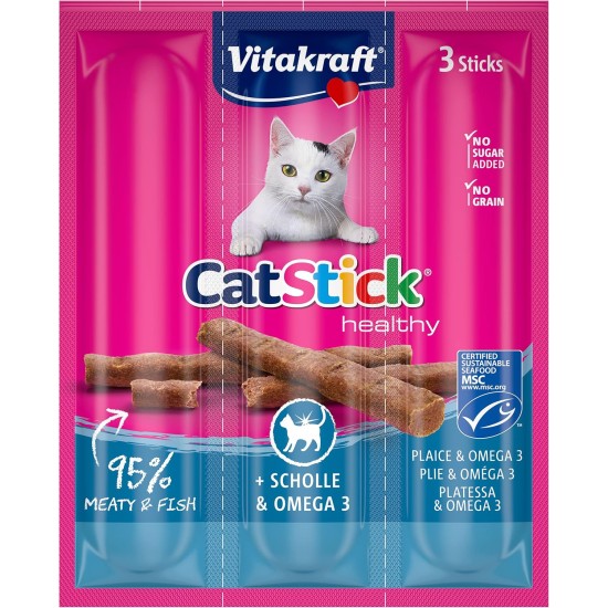 Vitakraft Cat Stick Classic, Cat Treat, Meaty Stick, with Poultry and Liver, Storage Size, No Added Sugar (10 x 36 g) Vitakraft Cat Stick Classic, Cat Treat, Meaty Stick, with Poultry and Liver, Storage Size, No Added Sugar (10 x 36 g)