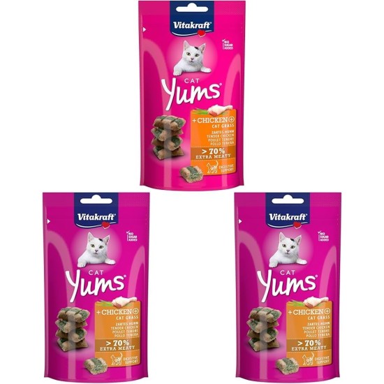 Vitakraft Cat Yums Chicken/Catnip 40 g - Pack of 9 Vitakraft Cat Yums Chicken/Catnip 40 g - Pack of 9