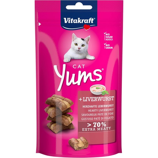 Vitakraft Cat Yums, treats for cats, liver sausage, 40g Vitakraft Cat Yums, treats for cats, liver sausage, 40g