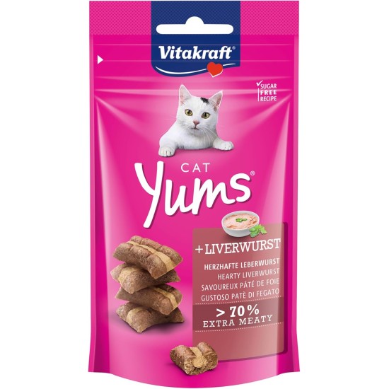 Vitakraft Cat Yums, treats for cats, liver sausage, 40g Vitakraft Cat Yums, treats for cats, liver sausage, 40g