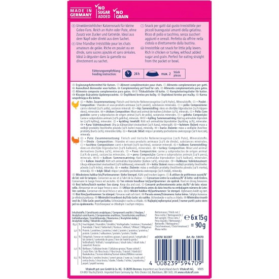 Vitakraft Jelly Lovers MP Chicken/Turkey 11 x (6 x 15 g) Vitakraft Jelly Lovers MP Chicken/Turkey 11 x (6 x 15 g)