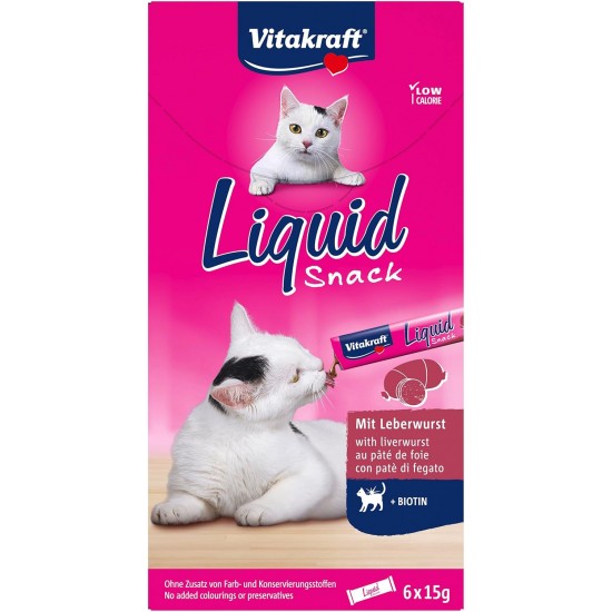 Vitakraft Liquid Snack for Cats, Cats Treats in Mega Pack, Creamy Texture, with Beef, with Chicken, with Salmon, 1 Storage Pack (48 x 15 g) Vitakraft Liquid Snack for Cats, Cats Treats in Mega Pack, Creamy Texture, with Beef, with Chicken, with Salmon, 1 Storage Pack (48 x 15 g)
