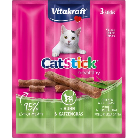 Vitakraft Stick Mini Chicken/Catnip Treats - 3 Pieces - Pack of 10 Vitakraft Stick Mini Chicken/Catnip Treats - 3 Pieces - Pack of 10