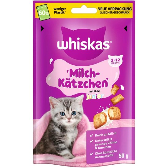 WHISKAS Anti-Hairball Cat Snacks 6 x 50g - Delicious Snacks Against Hairballs for Healthy Fur WHISKAS Anti-Hairball Cat Snacks 6 x 50g - Delicious Snacks Against Hairballs for Healthy Fur