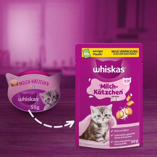 WHISKAS Anti-Hairball Cat Snacks 6 x 50g - Delicious Snacks Against Hairballs for Healthy Fur WHISKAS Anti-Hairball Cat Snacks 6 x 50g - Delicious Snacks Against Hairballs for Healthy Fur