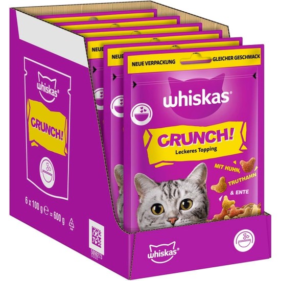 WHISKAS Anti-Hairball Cat Snacks 6 x 50g - Delicious Snacks Against Hairballs for Healthy Fur WHISKAS Anti-Hairball Cat Snacks 6 x 50g - Delicious Snacks Against Hairballs for Healthy Fur