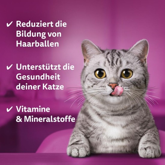 WHISKAS Anti-Hairball Cat Snacks 6 x 50g - Delicious Snacks Against Hairballs for Healthy Fur WHISKAS Anti-Hairball Cat Snacks 6 x 50g - Delicious Snacks Against Hairballs for Healthy Fur