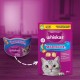 WHISKAS Crispy Bags Cat Snacks Chicken & Cheese 6 x 60 g - Snacks with Chicken and Cheese for Cats