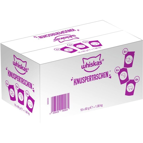 WHISKAS® KNUSPERTASCHEN™ Snack Mixing Box 3 Varieties 18VBE WHISKAS® KNUSPERTASCHEN™ Snack Mixing Box 3 Varieties 18VBE