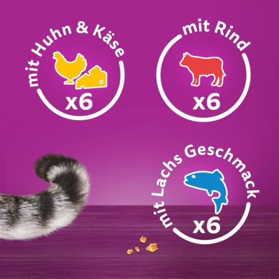 WHISKAS® KNUSPERTASCHEN™ Snack Mixing Box 3 Varieties 18VBE WHISKAS® KNUSPERTASCHEN™ Snack Mixing Box 3 Varieties 18VBE