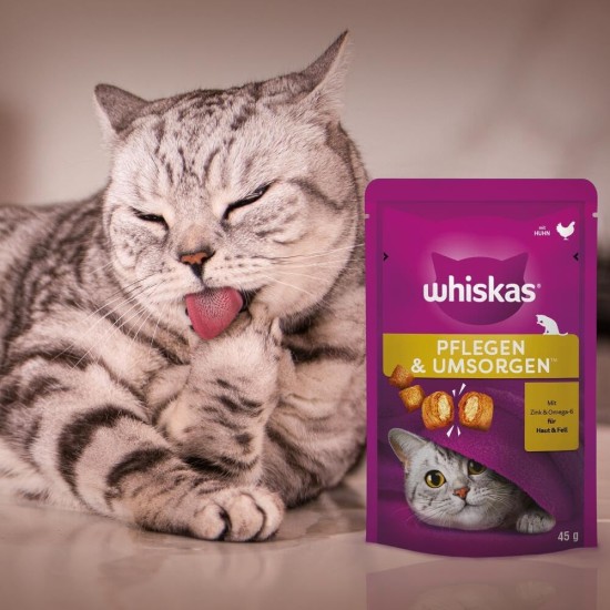 WHISKAS® Portionsbeutel Relax & Unwind mit Huhn 8 x 45g WHISKAS® Portionsbeutel Relax & Unwind mit Huhn 8 x 45g