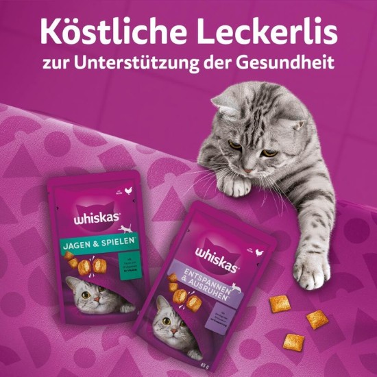 WHISKAS® Portionsbeutel Relax & Unwind mit Huhn 8 x 45g WHISKAS® Portionsbeutel Relax & Unwind mit Huhn 8 x 45g