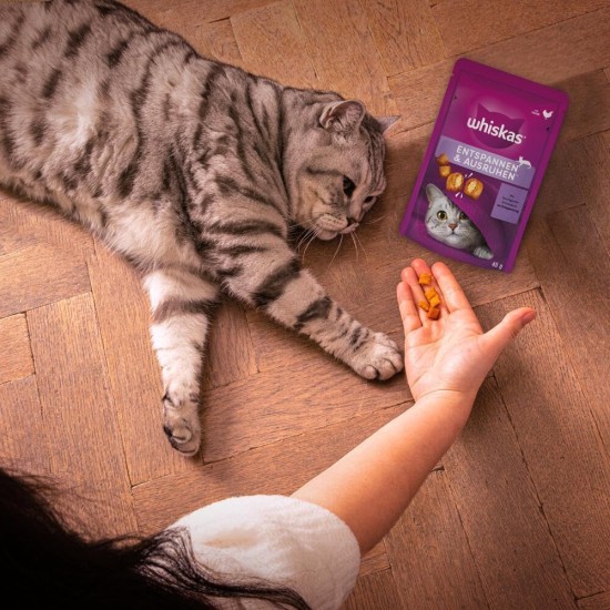 WHISKAS® Portionsbeutel Relax & Unwind mit Huhn 8 x 45g WHISKAS® Portionsbeutel Relax & Unwind mit Huhn 8 x 45g