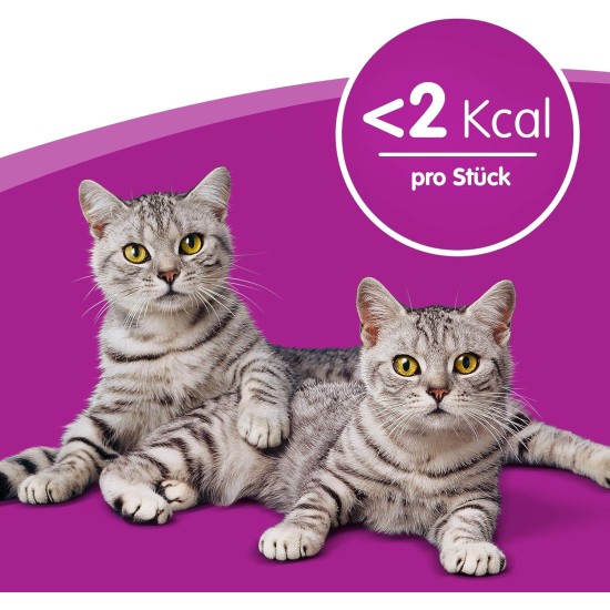 Whiskas Crispy Bags Cat Snacks with Chicken and Cheese 4x 180 g (4 Packs) – Various Product Packages Available Whiskas Crispy Bags Cat Snacks with Chicken and Cheese 4x 180 g (4 Packs) – Various Product Packages Available