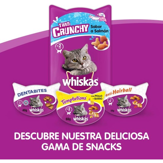 Whiskas Crispy Bags Cat Snacks with Chicken and Cheese 4x 180 g (4 Packs) – Various Product Packages Available Whiskas Crispy Bags Cat Snacks with Chicken and Cheese 4x 180 g (4 Packs) – Various Product Packages Available