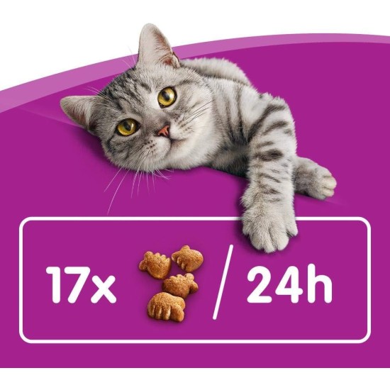 Whiskas Crispy Bags Cat Snacks with Chicken and Cheese 4x 180 g (4 Packs) – Various Product Packages Available Whiskas Crispy Bags Cat Snacks with Chicken and Cheese 4x 180 g (4 Packs) – Various Product Packages Available