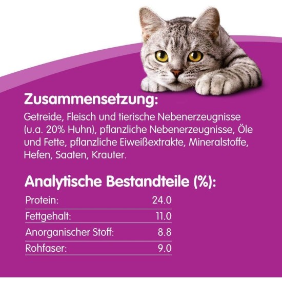 Whiskas Crispy Bags Cat Snacks with Chicken and Cheese 4x 180 g (4 Packs) – Various Product Packages Available Whiskas Crispy Bags Cat Snacks with Chicken and Cheese 4x 180 g (4 Packs) – Various Product Packages Available