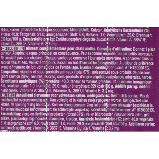 Whiskas Sticks – Chicken Flavoured Cat Snack – Irresistible Taste Experience – Many Vitamins and Minerals – 14 Packs of 36 g Whiskas Sticks – Chicken Flavoured Cat Snack – Irresistible Taste Experience – Many Vitamins and Minerals – 14 Packs of 36 g