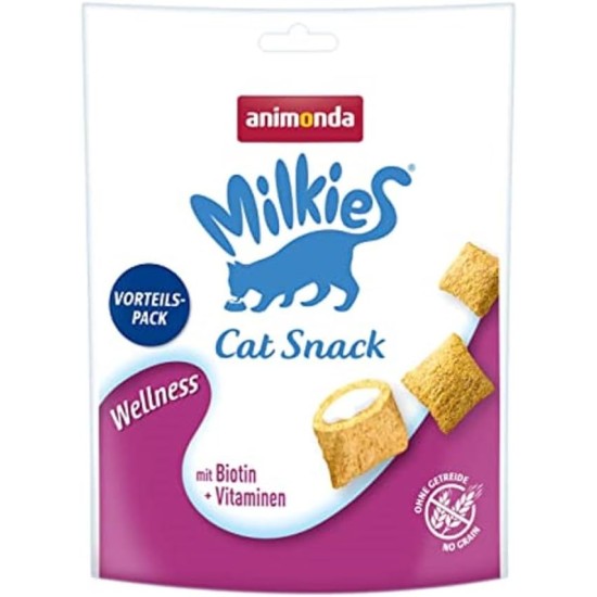 animonda Milkies Cat Snack with Milk - Selection Mix Pack (6 x 30 g), Grain-Free Crisp Cushion Milk Cat Snacks for Adult Cats animonda Milkies Cat Snack with Milk - Selection Mix Pack (6 x 30 g), Grain-Free Crisp Cushion Milk Cat Snacks for Adult Cats