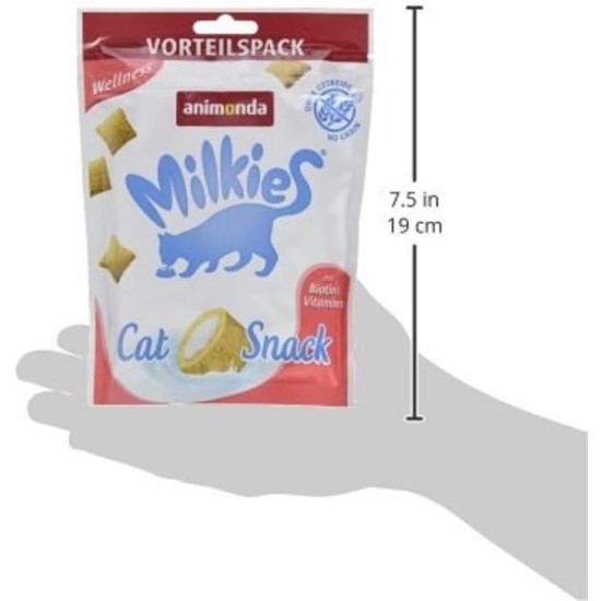 animonda Milkies Cat Snack with Milk - Selection Mix Pack (6 x 30 g), Grain-Free Crisp Cushion Milk Cat Snacks for Adult Cats animonda Milkies Cat Snack with Milk - Selection Mix Pack (6 x 30 g), Grain-Free Crisp Cushion Milk Cat Snacks for Adult Cats