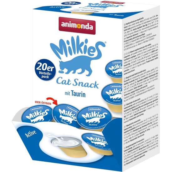 animonda Milkies Cat Snack with Milk - Selection Mix Pack (6 x 30 g), Grain-Free Crisp Cushion Milk Cat Snacks for Adult Cats animonda Milkies Cat Snack with Milk - Selection Mix Pack (6 x 30 g), Grain-Free Crisp Cushion Milk Cat Snacks for Adult Cats