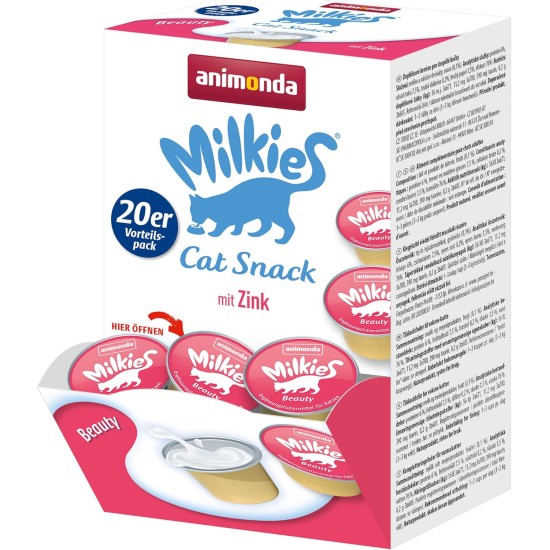 animonda Milkies Cat Snack with Milk - Selection Mix Pack (6 x 30 g), Grain-Free Crisp Cushion Milk Cat Snacks for Adult Cats animonda Milkies Cat Snack with Milk - Selection Mix Pack (6 x 30 g), Grain-Free Crisp Cushion Milk Cat Snacks for Adult Cats