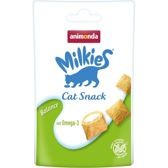 animonda Milkies Cat Snack with Milk - Selection Mix Pack (6 x 30 g), Grain-Free Crisp Cushion Milk Cat Snacks for Adult Cats animonda Milkies Cat Snack with Milk - Selection Mix Pack (6 x 30 g), Grain-Free Crisp Cushion Milk Cat Snacks for Adult Cats