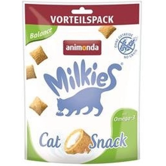 animonda Milkies Cat Snack with Milk - Selection Mix Pack (6 x 30 g), Grain-Free Crisp Cushion Milk Cat Snacks for Adult Cats animonda Milkies Cat Snack with Milk - Selection Mix Pack (6 x 30 g), Grain-Free Crisp Cushion Milk Cat Snacks for Adult Cats