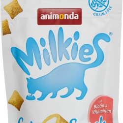 animonda Milkies Cat Snack with Milk - Selection Mix Pack (6 x 30 g), Grain-Free Crisp Cushion Milk Cat Snacks for Adult Cats animonda Milkies Cat Snack with Milk - Selection Mix Pack (6 x 30 g), Grain-Free Crisp Cushion Milk Cat Snacks for Adult Cats