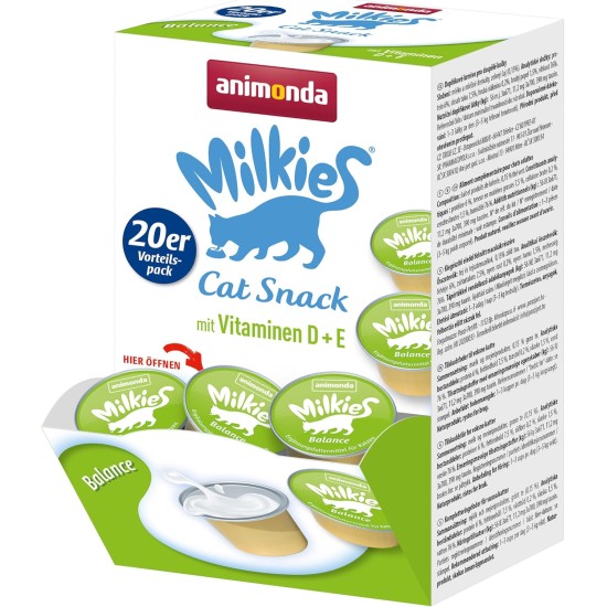 animonda Milkies Cat Snack with Milk - Selection Mix Pack (6 x 30 g), Grain-Free Crisp Cushion Milk Cat Snacks for Adult Cats animonda Milkies Cat Snack with Milk - Selection Mix Pack (6 x 30 g), Grain-Free Crisp Cushion Milk Cat Snacks for Adult Cats