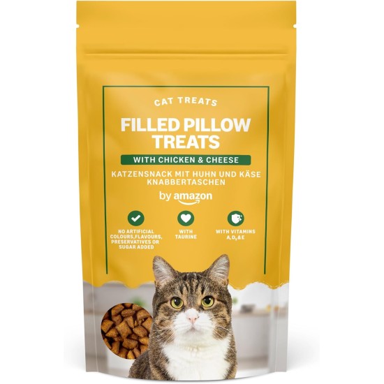 by Amazon - Cat Treats - Pocket Cushion with Chicken & Cheese, 70 g by Amazon - Cat Treats - Pocket Cushion with Chicken & Cheese, 70 g