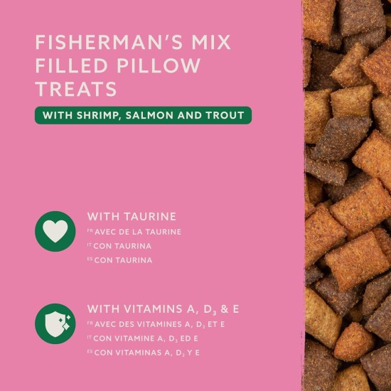 by Amazon - Cat Treats - Pocket Pillows Fishing Mix with Shrimp, Salmon and Trout, 70 g by Amazon - Cat Treats - Pocket Pillows Fishing Mix with Shrimp, Salmon and Trout, 70 g