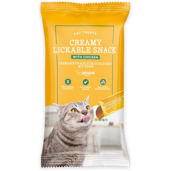 by Amazon 5 x 15g 75g Cat Chicken Licky Snack by Amazon 5 x 15g 75g Cat Chicken Licky Snack