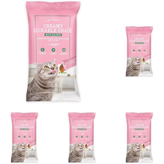 by Amazon 5 x 15g 75g Lick Cat Snack Salmon by Amazon 5 x 15g 75g Lick Cat Snack Salmon