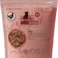 catz finefood Meatz Cat Treats Chicken N° 3 – Crispy Meat Strips, Grilled Chicken with Biotin for Full Fur – Cat Snack without Sugar, Grain-Free, 45 g catz finefood Meatz Cat Treats Chicken N° 3 – Crispy Meat Strips, Grilled Chicken with Biotin for Full Fur – Cat Snack without Sugar, Grain-Free, 45 g