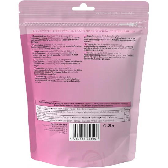 catz finefood Meatz Cat Treats Essential Mix – Crispy Strips from the Most Popular Meat – Cat Snack for Allergy Sufferers without Sugar, Grain-Free (1 x 45 g) catz finefood Meatz Cat Treats Essential Mix – Crispy Strips from the Most Popular Meat – Cat Snack for Allergy Sufferers without Sugar, Grain-Free (1 x 45 g)