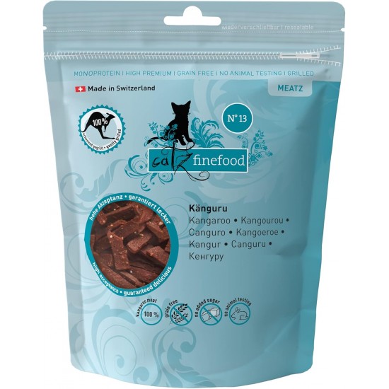 catz finefood Meatz Cat Treats Essential Mix – Crispy Strips from the Most Popular Meat – Cat Snack for Allergy Sufferers without Sugar, Grain-Free (1 x 45 g) catz finefood Meatz Cat Treats Essential Mix – Crispy Strips from the Most Popular Meat – Cat Snack for Allergy Sufferers without Sugar, Grain-Free (1 x 45 g)