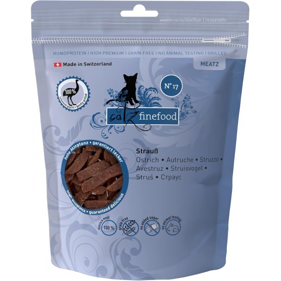 catz finefood Meatz Cat Treats Essential Mix – Crispy Strips from the Most Popular Meat – Cat Snack for Allergy Sufferers without Sugar, Grain-Free (1 x 45 g) catz finefood Meatz Cat Treats Essential Mix – Crispy Strips from the Most Popular Meat – Cat Snack for Allergy Sufferers without Sugar, Grain-Free (1 x 45 g)