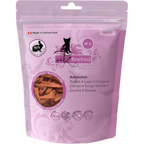 catz finefood Meatz Cat Treats Essential Mix – Crispy Strips from the Most Popular Meat – Cat Snack for Allergy Sufferers without Sugar, Grain-Free (1 x 45 g) catz finefood Meatz Cat Treats Essential Mix – Crispy Strips from the Most Popular Meat – Cat Snack for Allergy Sufferers without Sugar, Grain-Free (1 x 45 g)