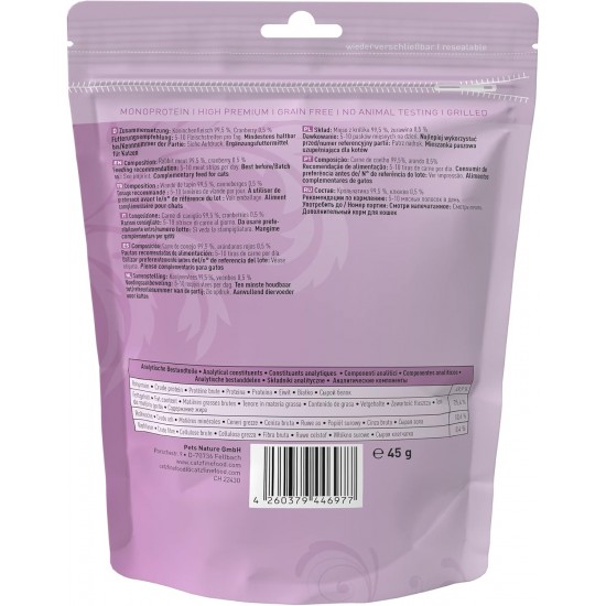 catz finefood Meatz Cat Treats Essential Mix – Crispy Strips from the Most Popular Meat – Cat Snack for Allergy Sufferers without Sugar, Grain-Free (1 x 45 g) catz finefood Meatz Cat Treats Essential Mix – Crispy Strips from the Most Popular Meat – Cat Snack for Allergy Sufferers without Sugar, Grain-Free (1 x 45 g)