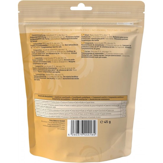 catz finefood Meatz Cat Treats Essential Mix – Crispy Strips from the Most Popular Meat – Cat Snack for Allergy Sufferers without Sugar, Grain-Free (1 x 45 g) catz finefood Meatz Cat Treats Essential Mix – Crispy Strips from the Most Popular Meat – Cat Snack for Allergy Sufferers without Sugar, Grain-Free (1 x 45 g)