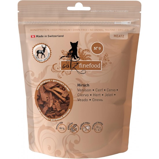 catz finefood Meatz Cat Treats Essential Mix – Crispy Strips from the Most Popular Meat – Cat Snack for Allergy Sufferers without Sugar, Grain-Free (1 x 45 g) catz finefood Meatz Cat Treats Essential Mix – Crispy Strips from the Most Popular Meat – Cat Snack for Allergy Sufferers without Sugar, Grain-Free (1 x 45 g)