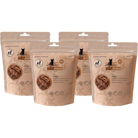 catz finefood Meatz Cat Treats Essential Mix – Crispy Strips from the Most Popular Meat – Cat Snack for Allergy Sufferers without Sugar, Grain-Free (1 x 45 g) catz finefood Meatz Cat Treats Essential Mix – Crispy Strips from the Most Popular Meat – Cat Snack for Allergy Sufferers without Sugar, Grain-Free (1 x 45 g)