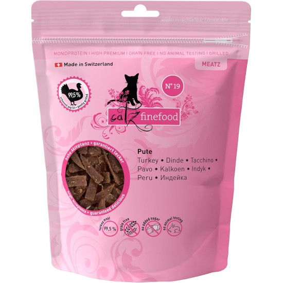 catz finefood Meatz Cat Treats Essential Mix – Crispy Strips from the Most Popular Meat – Cat Snack for Allergy Sufferers without Sugar, Grain-Free (1 x 45 g) catz finefood Meatz Cat Treats Essential Mix – Crispy Strips from the Most Popular Meat – Cat Snack for Allergy Sufferers without Sugar, Grain-Free (1 x 45 g)